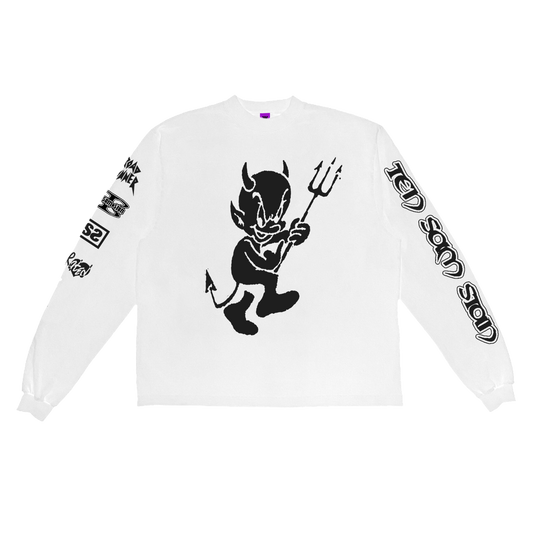 TEN SAM STAN WHITE LONGSLEEVE